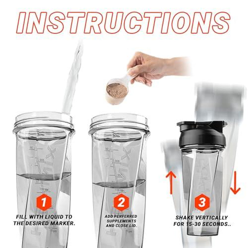 HELIMIX 2.0 Vortex Blender Shaker Bottle Holds Upto 28Oz | No Blending Ball or Whisk | USA Made | Portable Pre Workout Whey Protein Drink Cup | Mixes Cocktails Smoothies Shakes | Top Rack Safe