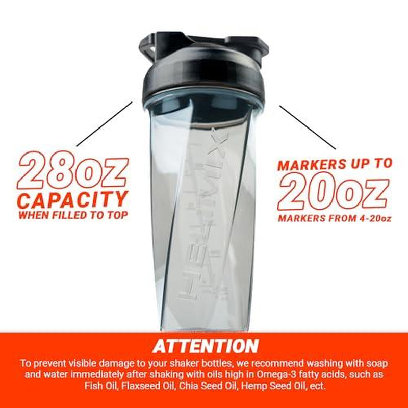 HELIMIX 2.0 Vortex Blender Shaker Bottle Holds Upto 28Oz | No Blending Ball or Whisk | USA Made | Portable Pre Workout Whey Protein Drink Cup | Mixes Cocktails Smoothies Shakes | Top Rack Safe