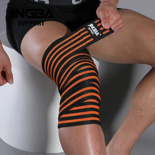 1 Pc Adjustable Elastic Knee Wraps Support for Weightlifting Kettlebell
